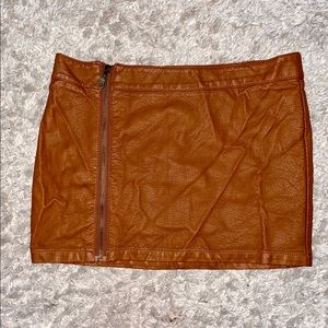 Faux Leather Skirt